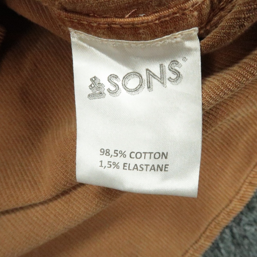 And Sons Shirt Mens Medium Brown Long Sleeve Corduroy Pearl Snap Western - Picture 4 of 9
